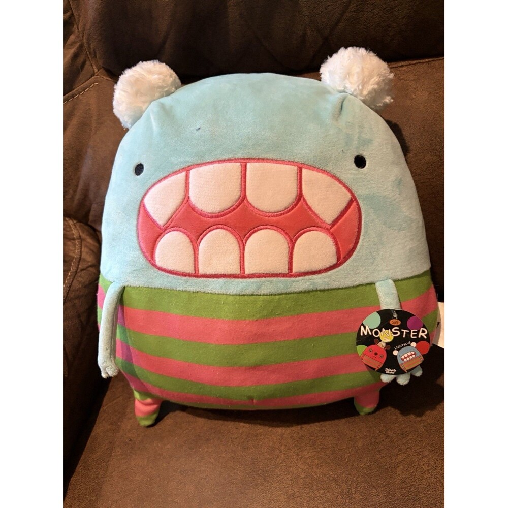 Light Blue Monster Plush 14" Shinada Global Large Plush Colorful